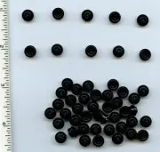 LEGO x 100 Black Plate, Round 1 x 1 Straight Side 4073