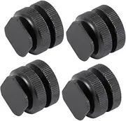 CHICAMPERA 4Pcs Hot Shoe Mount Adapter Aluminum Alloy Tripod Adapter for Digital Camera and Camcorder Dual Design with Screw Convenient Replacement for Flash