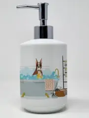 Red Fawn Boxer Ceramic Soap Dispenser Hand Soap Dispenser Pump Bottles for
