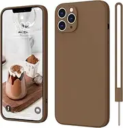 ElestBela iPhone 11 Pro Max Silicone Case, iPhone 11 Pro Max Ultra Thin Slim with Microfibre, Scratch-Resistant All-Round Protection Case Protective Case for iPhone 11 Pro Max 6.7 Inch Brown