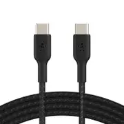 Belkin BoostCharge Braided USB-C to USB-C Cable (1M) - Black