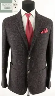 NWT Ermenegildo Zegna Men's Hacking Patch Pocket Alpaca & Wool Check Blazer 52