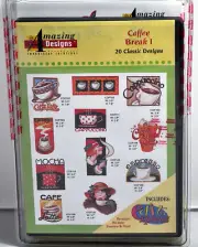 Amazing Designs Coffee Break I Embroidery CD, ADC-54TK