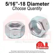 5/16"-18 Grade 2 Two Way Reversible Hex Lock Nut Zinc Coarse Thread (Pick Qty)