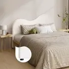 Oikiture Bed Head King Size Headboard Bedhead Boucle Fabric White
