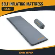 San Hima Self Inflating Mattress 10cm Sleeping Mat Camping Hiking Air Bed Single