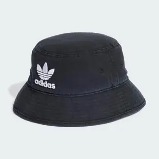 【adidas 愛迪達】帽子 漁夫帽 運動帽 遮陽帽 三葉草 BUCKET HAT AC 黑 IC0009