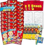 Cocomelon Mini Party Favors Set for Kids - Bundle with 24 Mini Cocomelon Grab n Go Play Packs with Coloring Pages, Stickers and More (Cocomelon Birthday Party Supplies)
