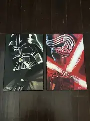 Darth Vader Kylo Ren Star Wars Art Set 12" x 18" Pop Art Painting Chris Cargill