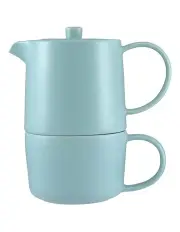 [Maxwell & Williams] Cafe Life Tea for One With Infuser 450ml Gift Boxed in Cloud