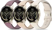 3 Pack Silicone Watch Bands Compatible with Garmin Vivoactive 4/Venu 3/Venu 2, 22mm Quick Release Soft Sport Replacement Strap for Forerunner 265/255/255 Music Men Women
