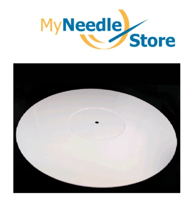 NEW White Acrylic Perspex Turntable Record Mat, 2mm thick, weight 250g
