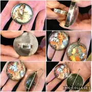 NEW MUCHA STERLING MERMAID RING & EARRINGS. ALL PROCEEDS TO PLANNED PARENTHOOD