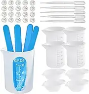 Silicone Resin Measuring Cups,Epoxy Resin Mixing Cups Tools | Jewelry Making Tools Supplies with Stir Sticks, Pipettes