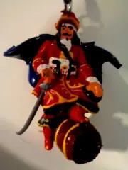 Vintage Captain Morgan Pirate Figurine Famous Leg Up Pose Advertising Keychain