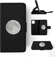 Full Moon Moonlight Satellite FLIP Wallet Phone CASE Cover for Apple iPhone 13