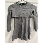 女童BENETTON班尼頓灰色小洋裝👗/S號/建議身高120公分/專櫃購買