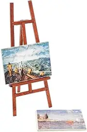 Odoria Dollhouse Art Easel Miniature: 1/12 Scale Painting and Drawing Stand for Vintage Living Room Study Room - Tiny Picture Artwork Wood