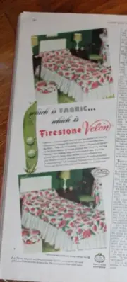 Firestone Velon Designer Film 1948 Vintage Ad Print Fun MCM Fun laundry art