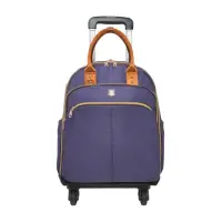 在飛比找momo購物網優惠-【Bella Borsa】經典尼龍-四輪式拉桿旅行袋-紫(B