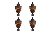 Vintage Lamp 4X 50.8cm Elegant Post Light with Aluminum and Glass Lantern Classic Outdoor Lighting