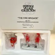 DEPT 56 VILLAGE 2 PIECE ACCESSORY 55468 ~THE FIRE BRIGADE~ NIB