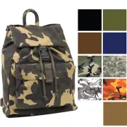 Canvas Day Pack Military Camo Backpack Army Knapsack Rucksack Work School Bag