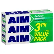 Aim Toothpaste Freshmint 90g X 3