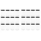 24 x Small Glass Jar Airtight Lid Kitchen Food Spice Jam Storage Container 150ML