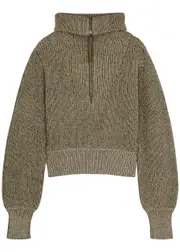 Varley Mentone Half-zip Cotton Jumper - Olive - S (UK8-10 / S) S (UK8-10 / S)
