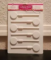 ROUND FLAT 1 1/2" Lollipop Sucker Plastic Sheet Mold, LorAnn