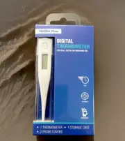 THERA PLUS+ DIGITAL THERMOMETER Oral/Rectal/Underarm TEMPERATURE w/Fever Alarm