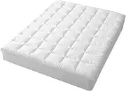 Hacienda Bedding King Size Mattress Topper – 100% Microfiber & Bamboo Blend for All-Year Comfort, Hypoallergenic, Antibacterial, Cooling & Moisture-Wicking Support