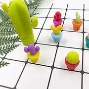 Bottle Stopper Wine - Cactus Wine Glass Charm and Drink Markers with Bottle Stopper Set | Silicone Reusable Soda Bottle Stopper Hat Sealer for Beer, Soda, Soft Drink, Beverages
