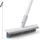Grout Brush with Long Handle, Cleaner for Tile Floors, Shower White