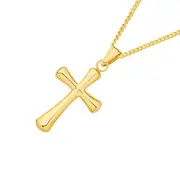 9ct Gold 22mm Cross Pendant