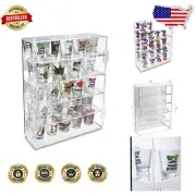 Elegant Acrylic Case with Mirror Back & 4 Shelves for Collectibles - 10.87" W