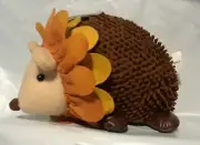 Hedgehog Weighted Plush Fall Autumn Decor ~ 7.5" New ~ Fast Free Shipping