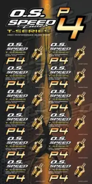 O.S Speed Glow Plug P4 24k Gold For Turbo Engine 12pcs