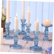 12pcs Taper Candle Holders, Candlestick Holders, Glass Candle Holder - Vintage