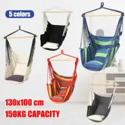 Outdoor Double Hammock Bed Swinging Camping Hanging Tree Strap Hook MEL AU STOCK