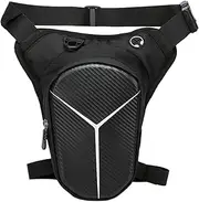 Motorcycle Leg Bag - Hard Shell Drop Leg Bag | Motorcycle Thigh Bag Pack | Adjustable Waterproof Quick Release Multi Purpose High Capacity Pouch For Riding Adventure Commuting Touring Camping, Single