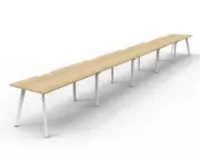 New RapidLine Eternity 5 Person Desk 9000mm (1800mm per person) Single Sided