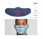 Two Unibody Soft Stretch Face Mask One Size Fits Most Peace Flower Made In USA