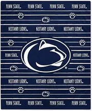Proformance Home Officially Licensed NCAA 50" x 60" Logo Stripe Flannel Fleece Blanket, Michigan Wolverines