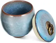 Small Pet Ashes Urn Elegant Ceramic Keepsake Box for Dogs Cats Compact Memorial Storage Sturdy Design for Ashes Mementos for Home