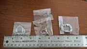 DOLLHOUSE MINIATURES~Set of 4~Silver Colored STAND ALONE METAL PICTURE FRAMES