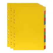 3x Marbig Erasable 12-Tab Manilla Divider A4 Ring Binder Document Page Organiser
