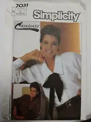 Blouse Top Shirt Collared 10 12 14 Simplicity 7031 Sewing Pattern Connoisseur UC