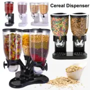 7L Cereal Storage Dispenser Kitchen Pantry Rice Grain Dry Food Container 2 Grid